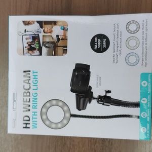 🔵 🆕 Slide HD webcam with ring light full HD 1080p
